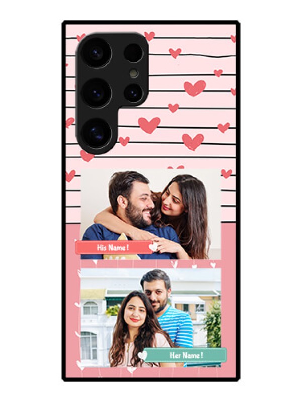 Custom Galaxy S24 Ultra 5G Custom Metal Phone Case - Photo With Heart Design