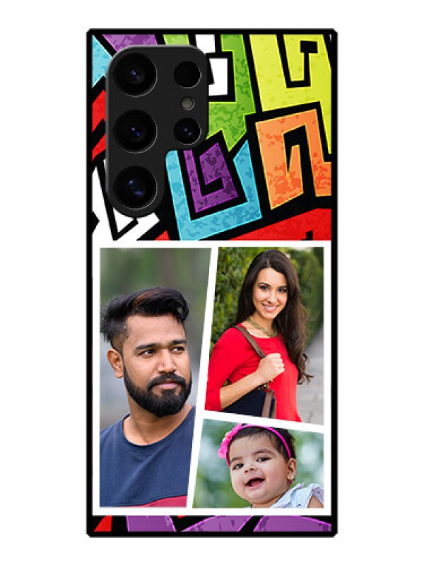 Custom Galaxy S24 Ultra 5G Custom Metal Phone Case - Graffiti Pattern Design