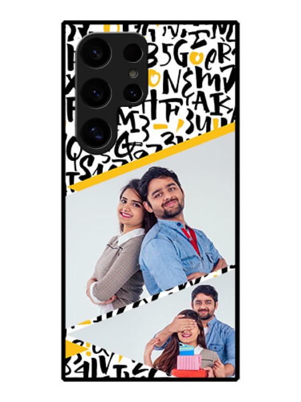 Custom Galaxy S24 Ultra 5G Custom Metal Phone Case - Letters Pattern Design