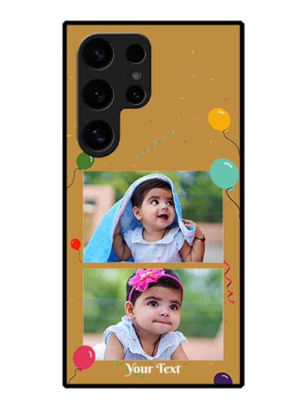 Custom Galaxy S24 Ultra 5G Custom Metal Phone Case - Image Holder With Birthday Celebrations Design