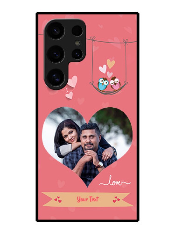 Custom Galaxy S24 Ultra 5G Custom Metal Phone Case - Peach Color Love Design