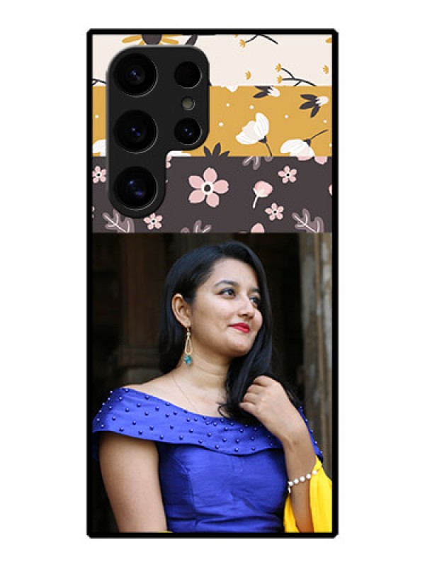 Custom Galaxy S24 Ultra 5G Custom Metal Phone Case - Stylish Floral Design