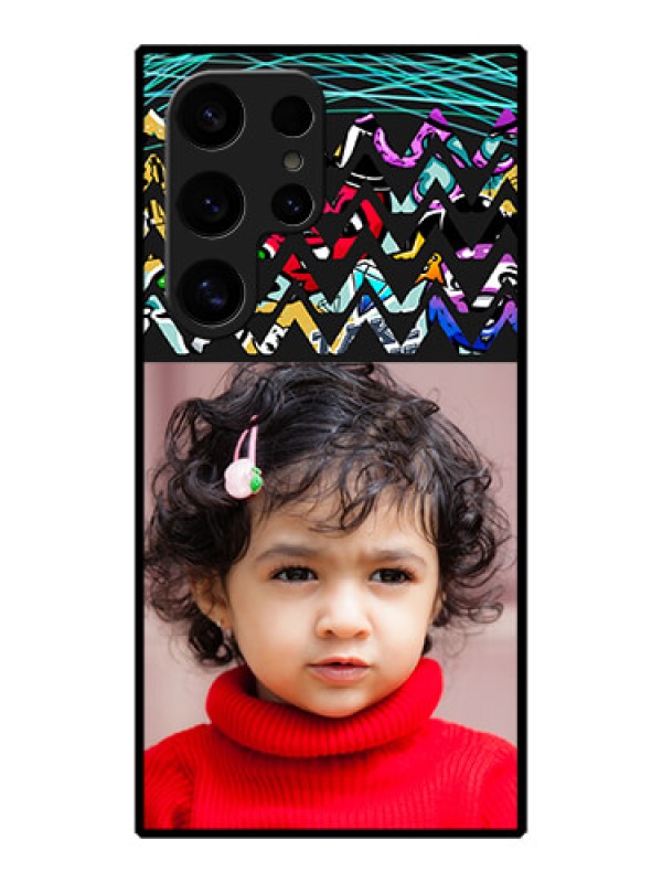 Custom Galaxy S24 Ultra 5G Custom Metal Phone Case - Neon Abstract Design