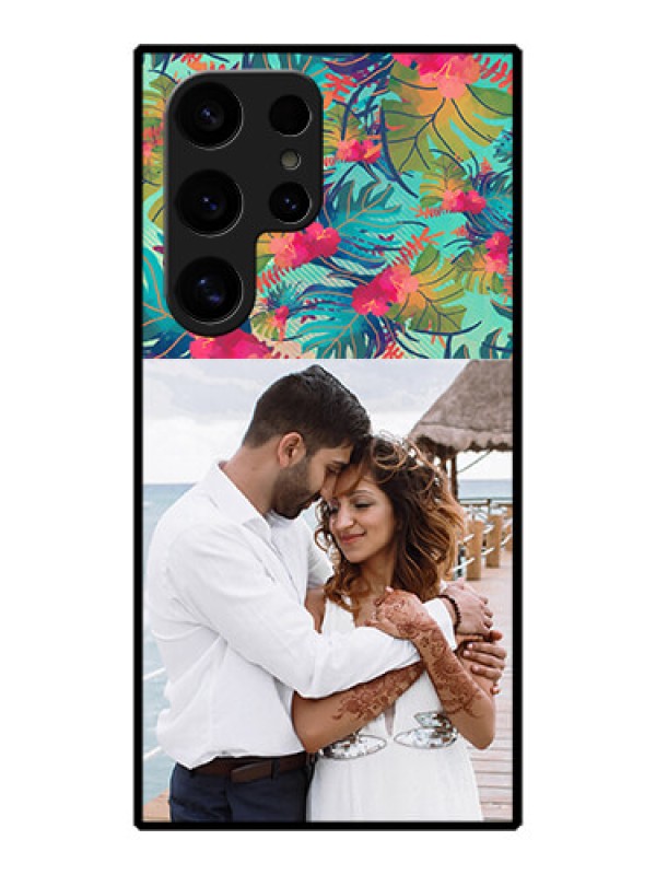 Custom Galaxy S24 Ultra 5G Custom Metal Phone Case - Watercolor Floral Design