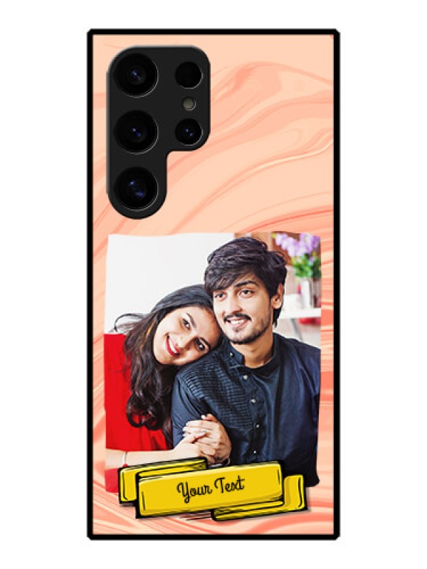 Custom Galaxy S24 Ultra 5G Custom Metal Phone Case - Marble Texture Design