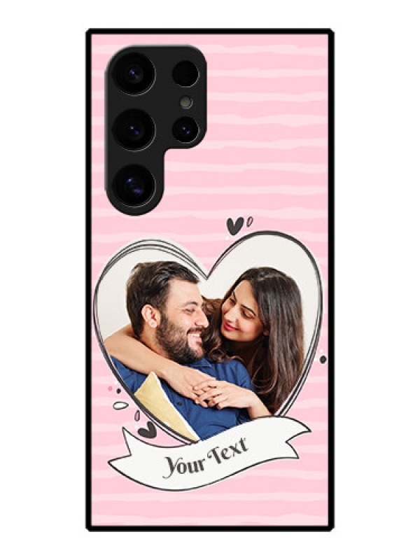 Custom Galaxy S24 Ultra 5G Custom Metal Phone Case - Vintage Heart Design