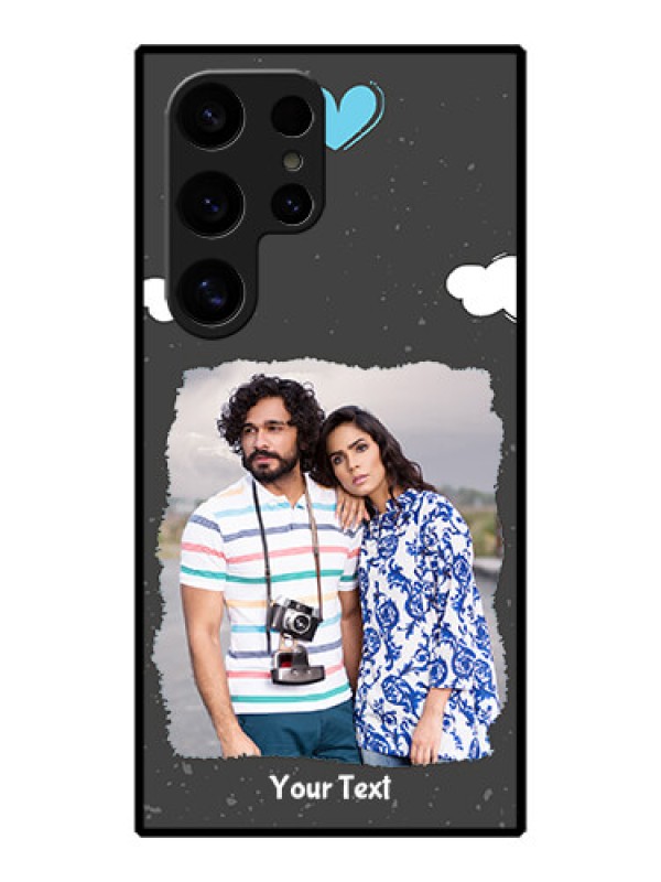 Custom Galaxy S24 Ultra 5G Custom Metal Phone Case - Splashes With Love Doodles Design