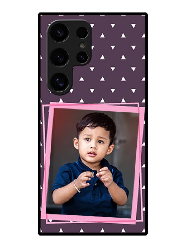 Custom Galaxy S24 Ultra 5G Custom Metal Phone Case - Triangle Pattern Dotted Design