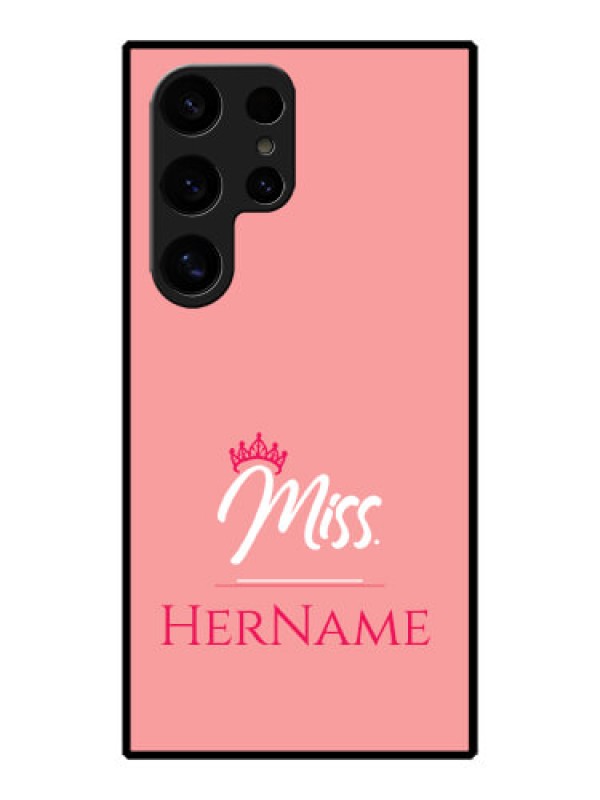 Custom Galaxy S24 Ultra 5G Custom Metal Phone Case - Mrs With Name Design