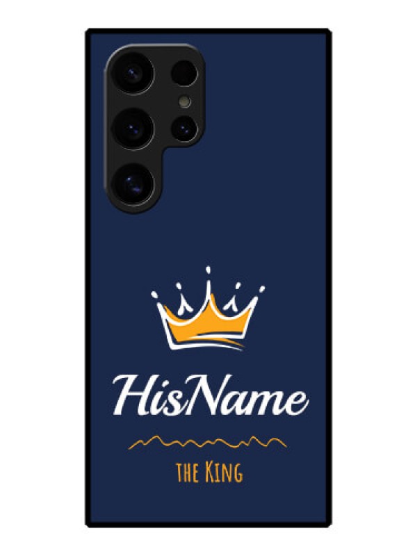 Custom Galaxy S24 Ultra 5G Custom Metal Phone Case - King With Name Design