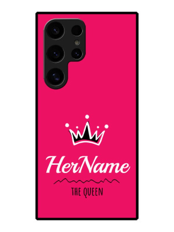 Custom Galaxy S24 Ultra 5G Custom Metal Phone Case - Queen With Name Design