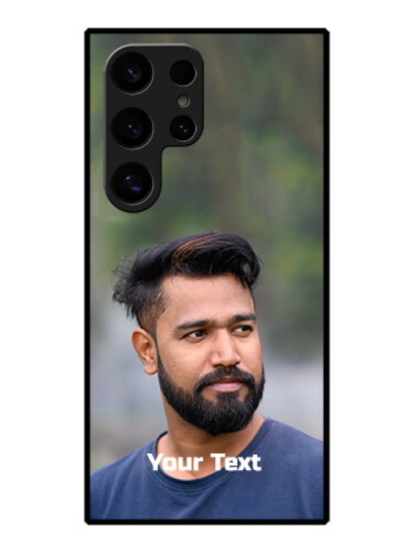 Custom Galaxy S24 Ultra 5G Custom Metal Phone Case - Photo With Text Design