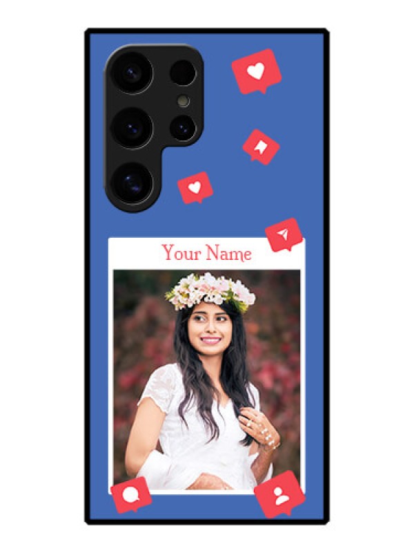 Custom Galaxy S24 Ultra 5G Custom Metal Phone Case - Like Share And Comment Design