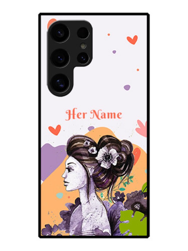 Custom Galaxy S24 Ultra 5G Custom Metal Phone Case - Woman And Nature Design