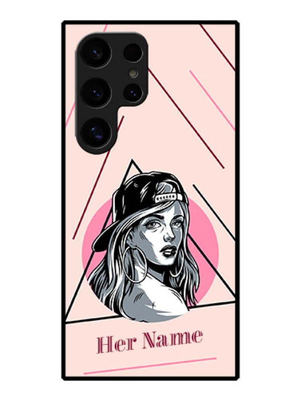 Custom Galaxy S24 Ultra 5G Custom Metal Phone Case - Rockstar Girl Design