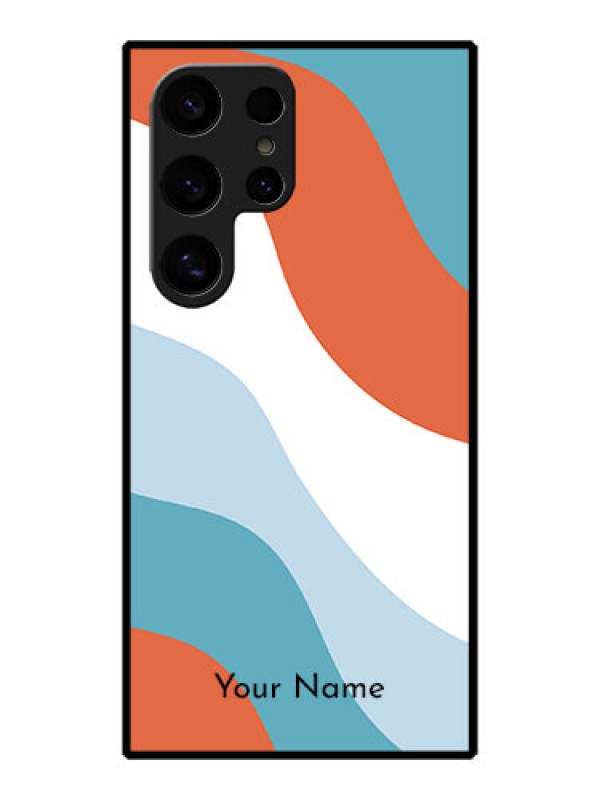Custom Galaxy S24 Ultra 5G Custom Metal Phone Case - Coloured Waves Design