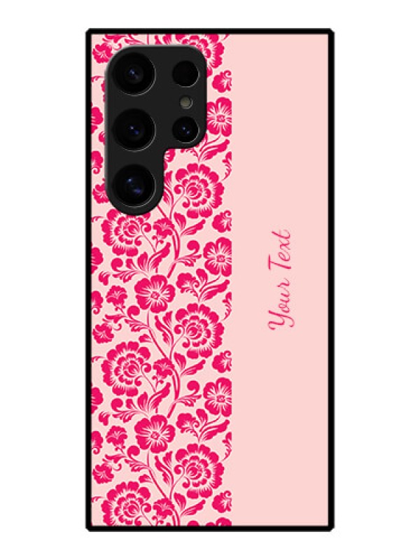 Custom Galaxy S24 Ultra 5G Custom Metal Phone Case - Attractive Floral Pattern Design