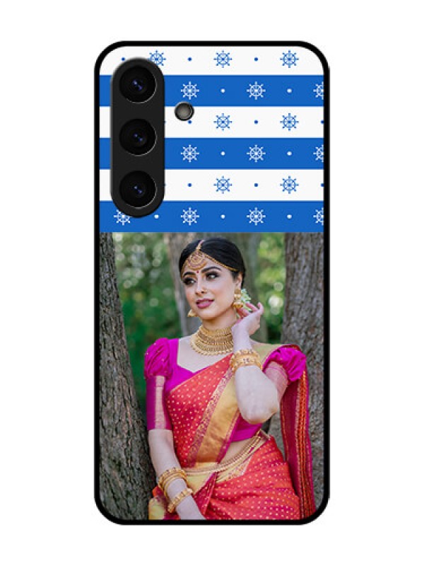 Custom Galaxy S25 5G Custom Metal Phone Case - Snow Pattern Design