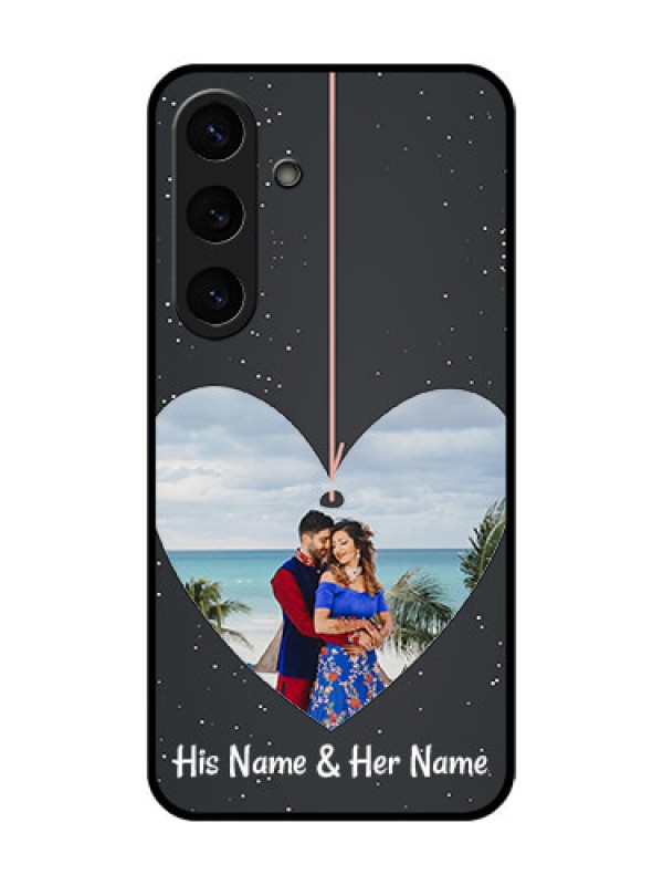 Custom Galaxy S25 5G Custom Metal Phone Case - Hanging Heart Design