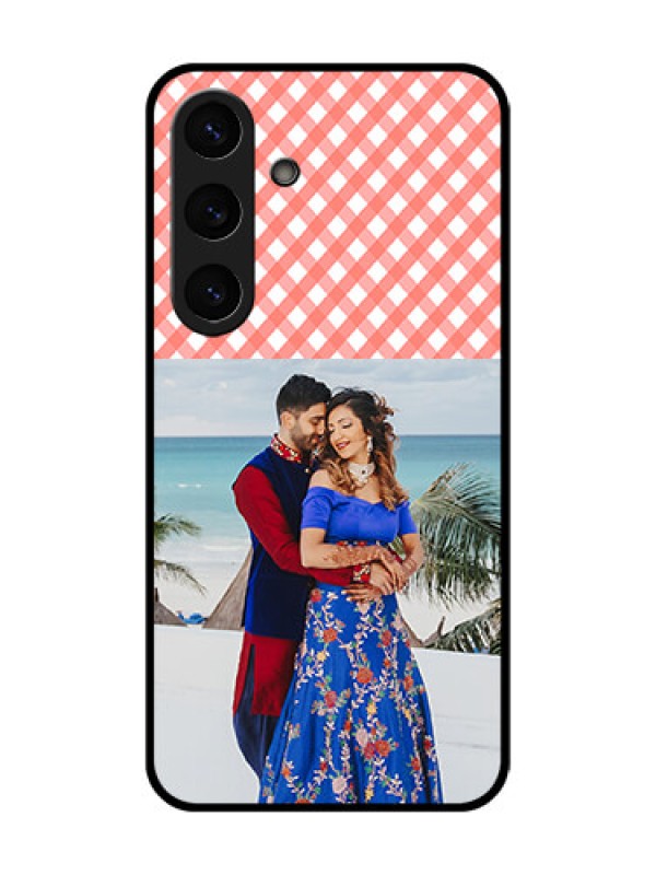 Custom Galaxy S25 5G Custom Metal Phone Case - Pink Pattern Design