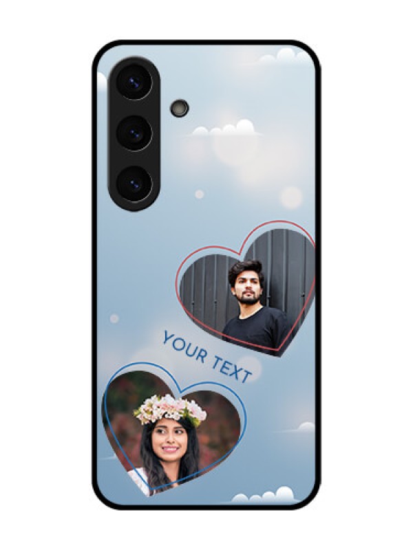 Custom Galaxy S25 5G Custom Metal Phone Case - Blue Color Couple Design