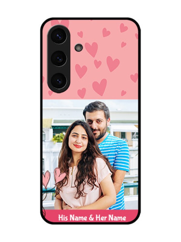 Custom Galaxy S25 5G Custom Metal Phone Case - Love Design Peach Color