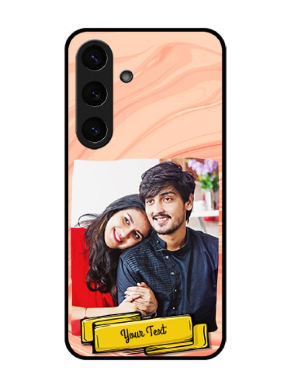 Custom Galaxy S25 5G Custom Metal Phone Case - Marble Texture Design