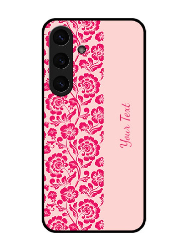 Custom Galaxy S25 5G Custom Metal Phone Case - Attractive Floral Pattern Design