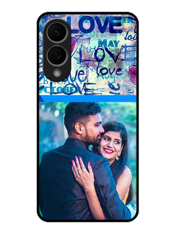 Custom Samsung Galaxy S25 Edge 5G Custom Metal Phone Case - Colorful Love Design