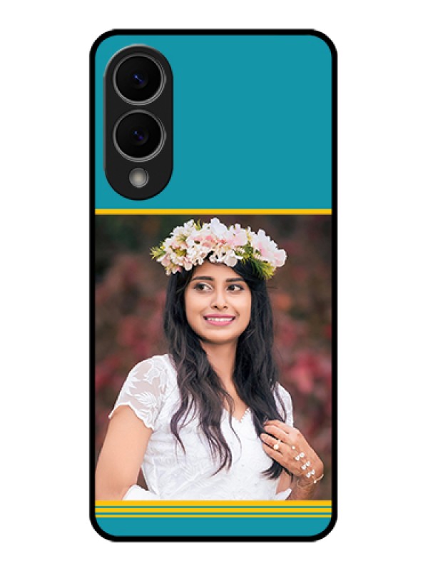 Custom Samsung Galaxy S25 Edge 5G Custom Metal Phone Case - Yellow & Blue Design