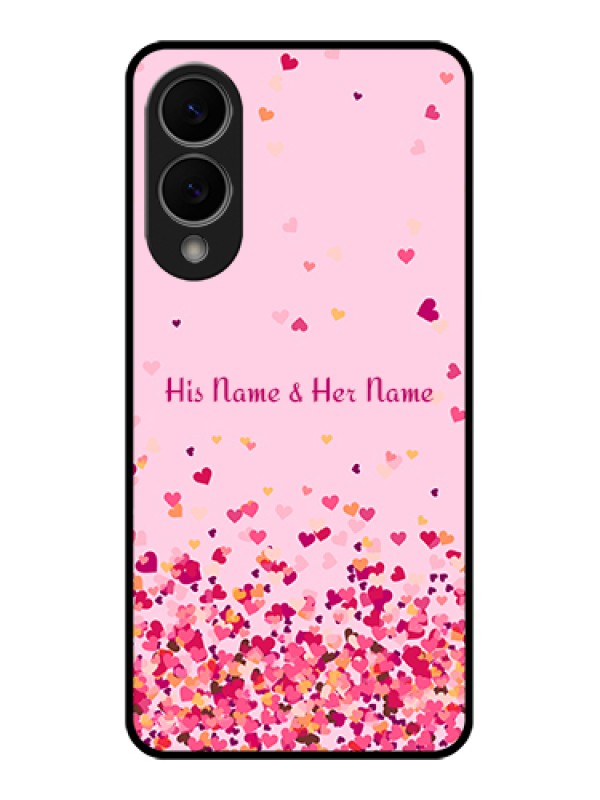 Custom Samsung Galaxy S25 Edge 5G Custom Metal Phone Case - Floating Hearts Design