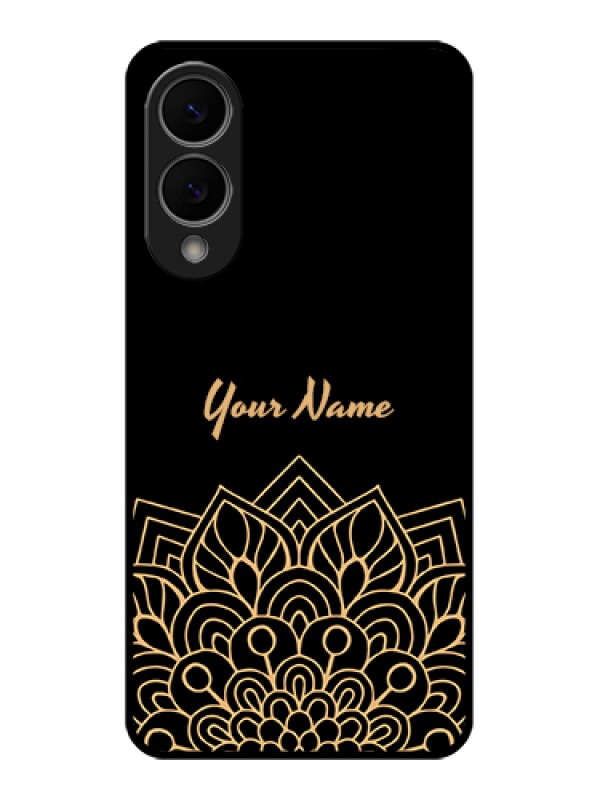 Custom Samsung Galaxy S25 Edge 5G Custom Metal Phone Case - Golden Mandala Design