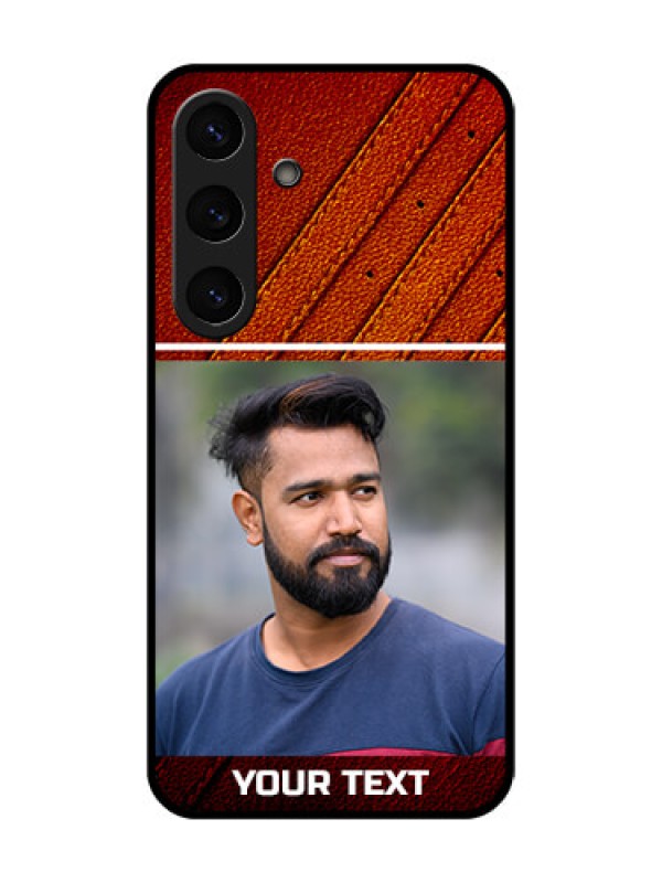 Custom Galaxy S25 Plus 5G Custom Metal Phone Case - Leather Phone Case Design