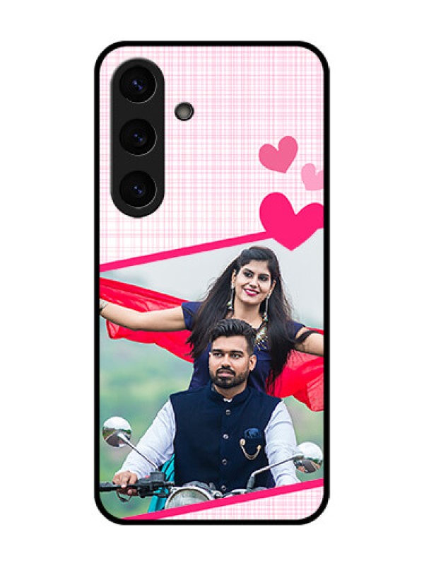 Custom Galaxy S25 Plus 5G Custom Metal Phone Case - Love Shape Heart Design