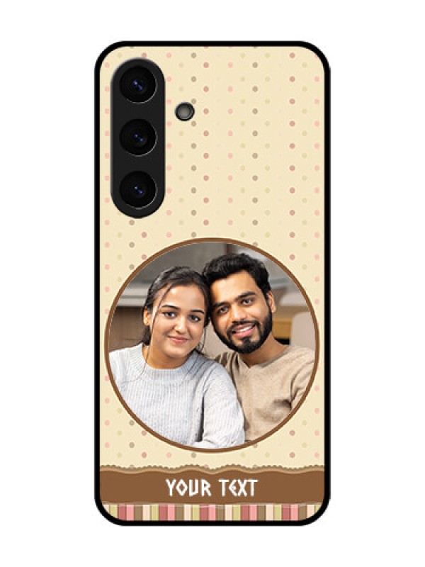 Custom Galaxy S25 Plus 5G Custom Metal Phone Case - Brown Dotted Mobile Case Design