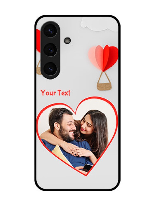 Custom Galaxy S25 Plus 5G Custom Metal Phone Case - Parachute Love Design