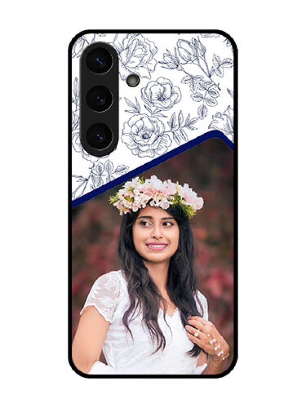 Custom Galaxy S25 Plus 5G Custom Metal Phone Case - Classy Floral Design