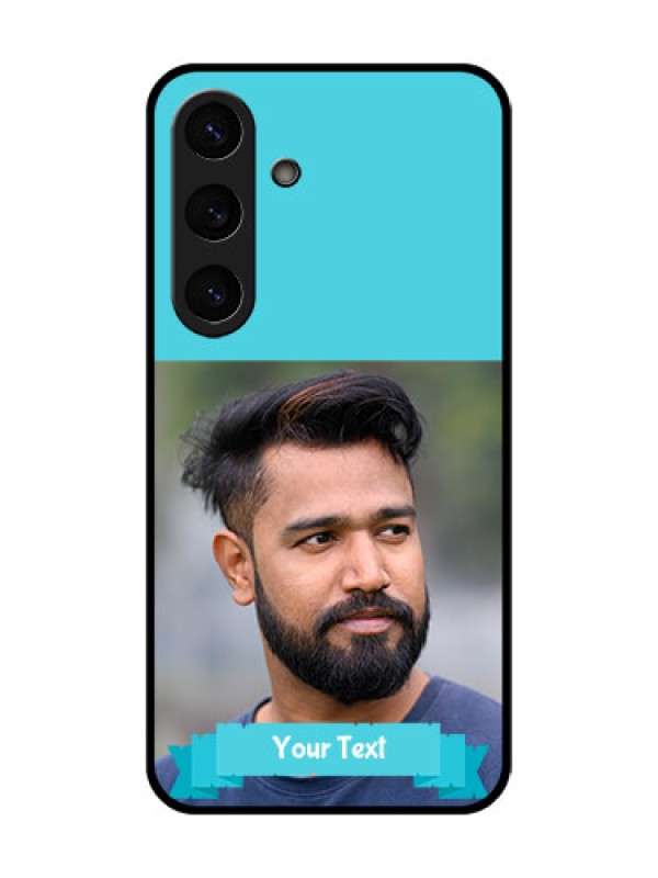 Custom Galaxy S25 Plus 5G Custom Metal Phone Case - Blue Color Design