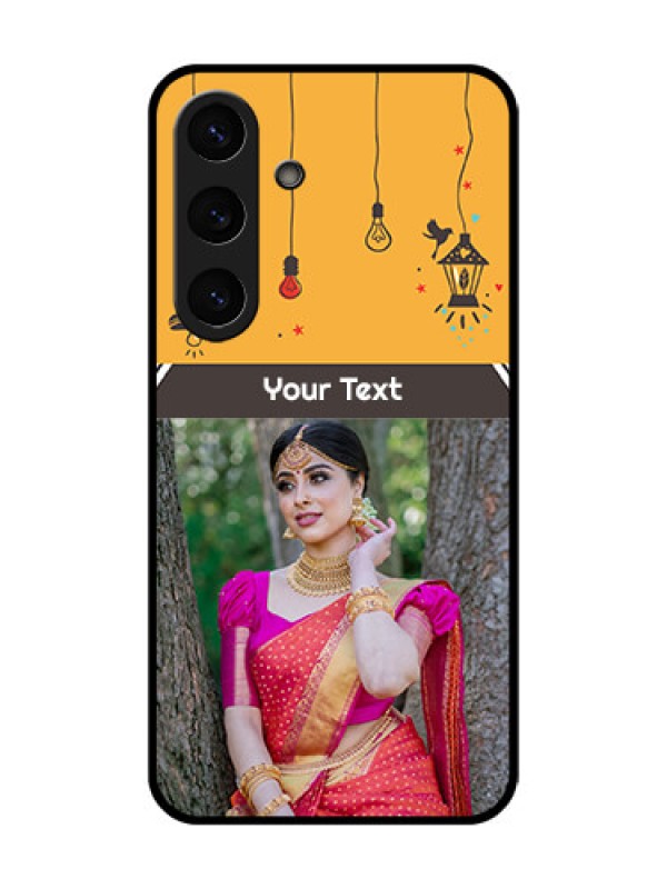 Custom Galaxy S25 Plus 5G Custom Metal Phone Case - With Family Picture And Icons