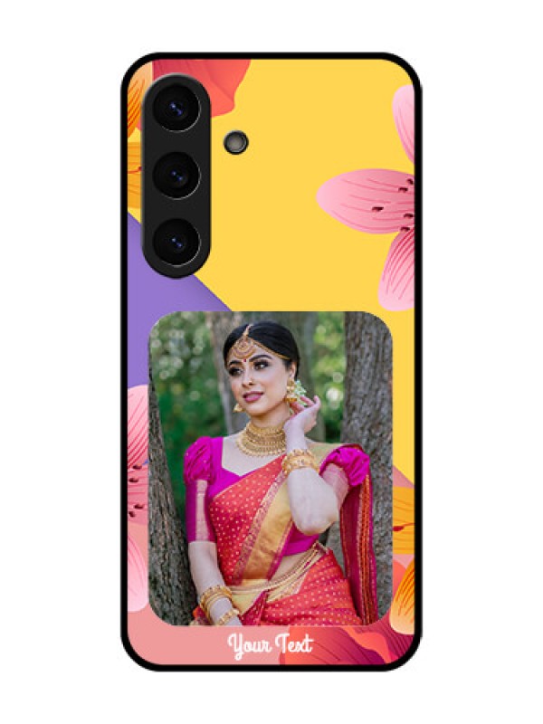 Custom Galaxy S25 Plus 5G Custom Metal Phone Case - 3 Image With Vintage Floral Design