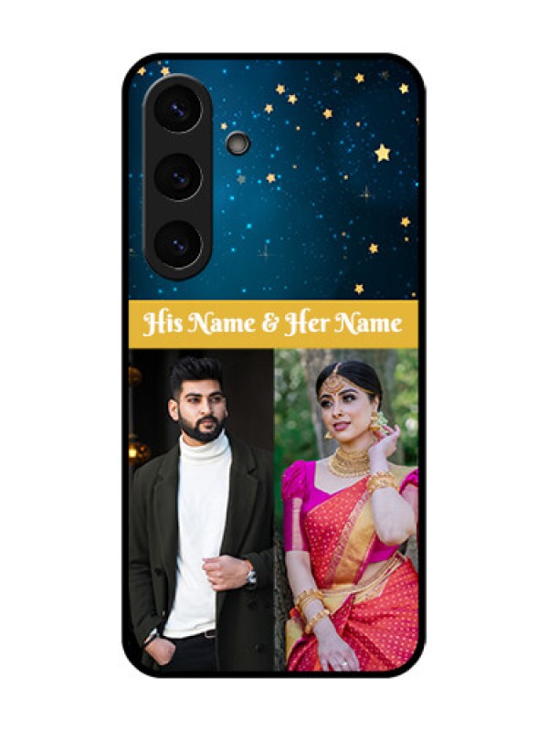 Custom Galaxy S25 Plus 5G Custom Metal Phone Case - Galaxy Stars Backdrop Design