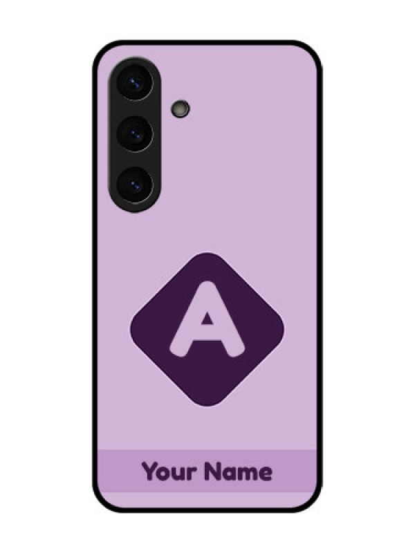 Custom Galaxy S25 Plus 5G Custom Metal Phone Case - Custom Letter In Curved Badge Design