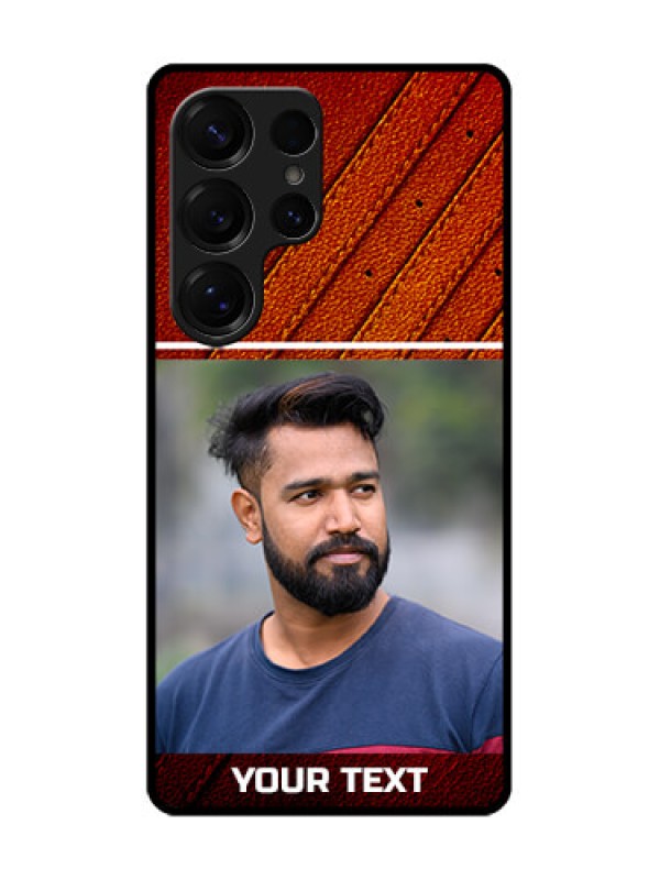 Custom Galaxy S25 Ultra 5G Custom Metal Phone Case - Leather Phone Case Design