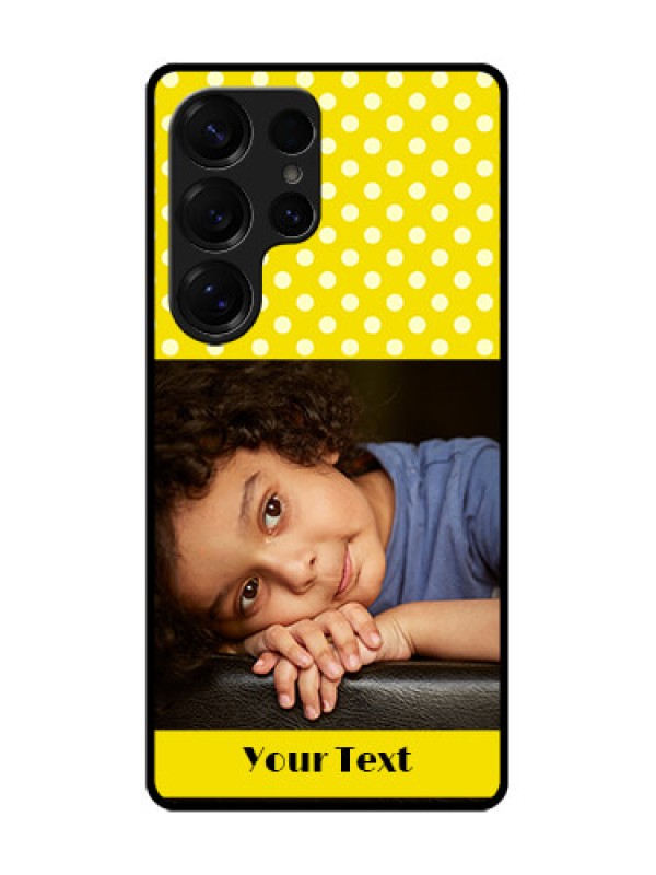 Custom Galaxy S25 Ultra 5G Custom Metal Phone Case - Bright Yellow Case Design