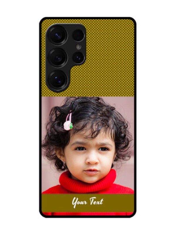 Custom Galaxy S25 Ultra 5G Custom Metal Phone Case - Simple Green Color Design