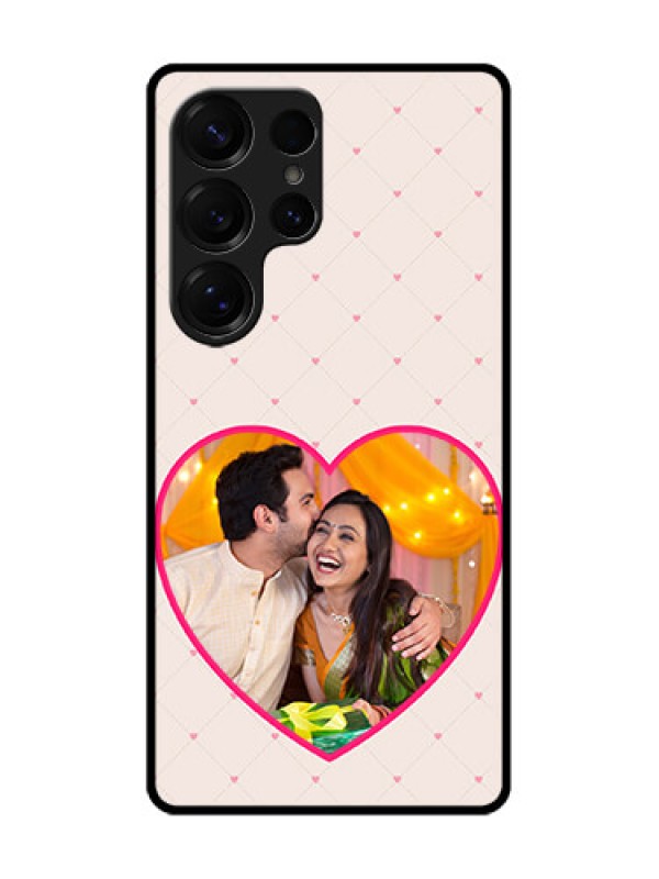 Custom Galaxy S25 Ultra 5G Custom Metal Phone Case - Heart Shape Design