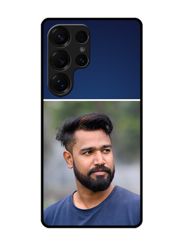 Custom Galaxy S25 Ultra 5G Custom Metal Phone Case - Simple Royal Blue Design