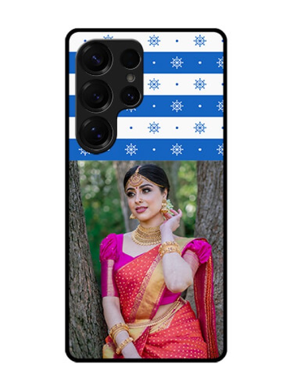 Custom Galaxy S25 Ultra 5G Custom Metal Phone Case - Snow Pattern Design