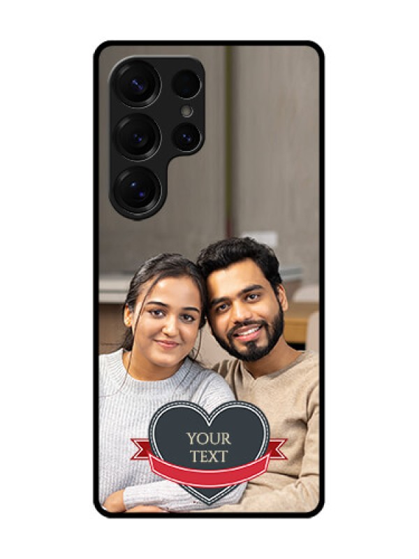 Custom Galaxy S25 Ultra 5G Custom Metal Phone Case - Just Married Couple Design