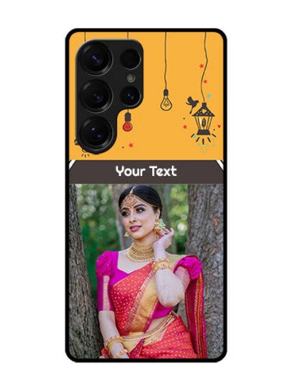 Custom Galaxy S25 Ultra 5G Custom Metal Phone Case - With Family Picture And Icons